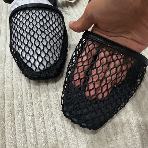 Women's Vanna Fishnet Slingback Flats - A New Day Black 7.5 | Brand New! - Picture 7 of 9